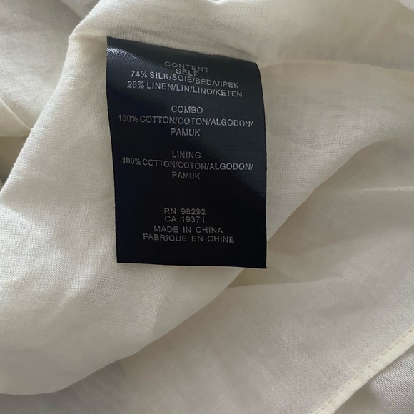 Tibi Silk Printed Top Blue White Peplum Racerback Abstract Print Tank Top Size 0 - Picture 6 of 6